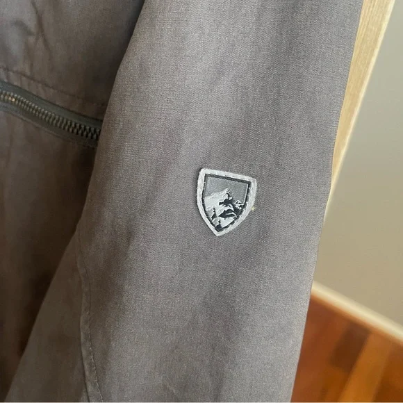 KUHL Kaffe Racer Jacket Charcoal Gray Quilted Full Zip Men L Outdoor Minimalist - Picture 6 of 12